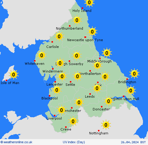 uv index  United Kingdom Forecast maps