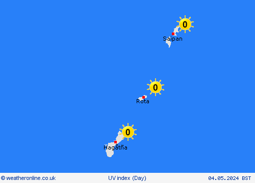 uv index Marianen Oceania Forecast maps
