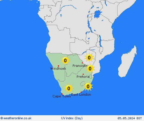 uv index  Africa Forecast maps