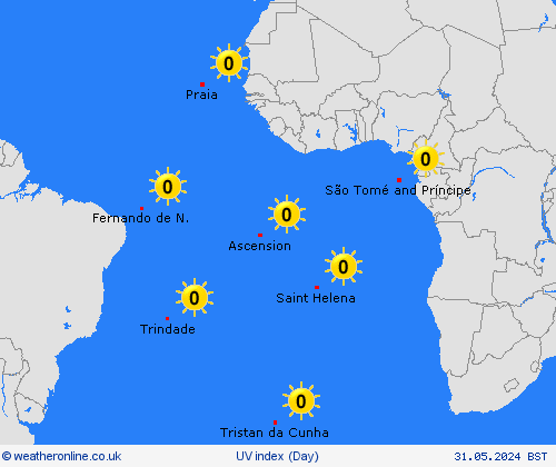 uv index  Africa Forecast maps