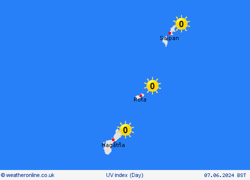 uv index Marianen Oceania Forecast maps