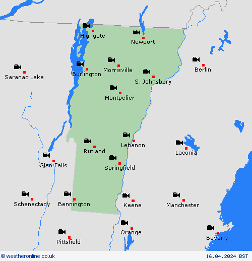 webcam Vermont North America Forecast maps