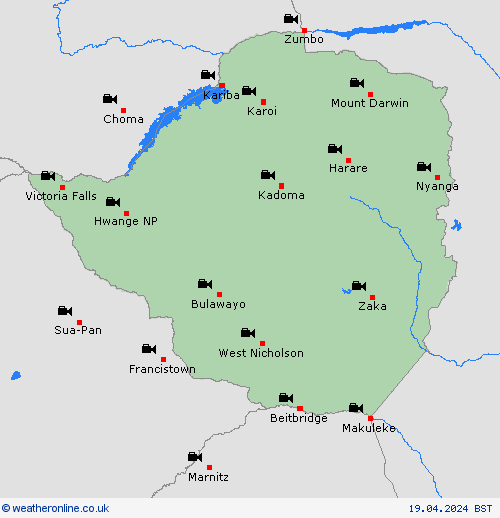 webcam Zimbabwe Africa Forecast maps