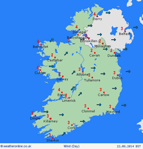 wind Ireland Europe Forecast maps