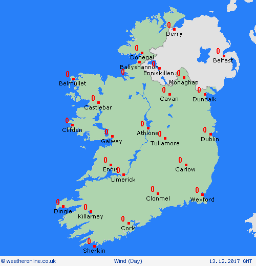 wind Ireland Europe Forecast maps