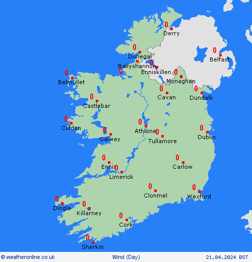 wind Ireland Europe Forecast maps