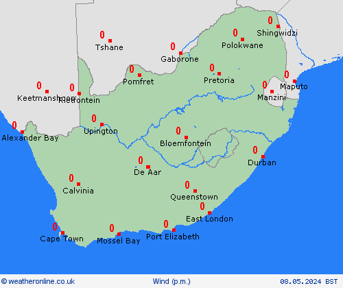 wind South Africa Africa Forecast maps