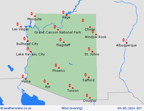 wind Arizona North America Forecast maps
