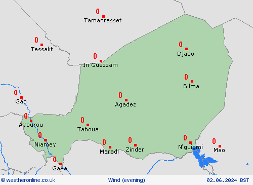 wind Niger Africa Forecast maps