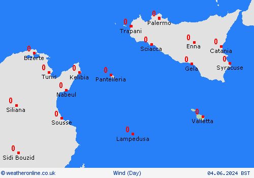 wind Malta Europe Forecast maps