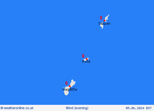 wind Marianen Oceania Forecast maps