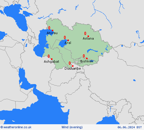 wind  Asia Forecast maps