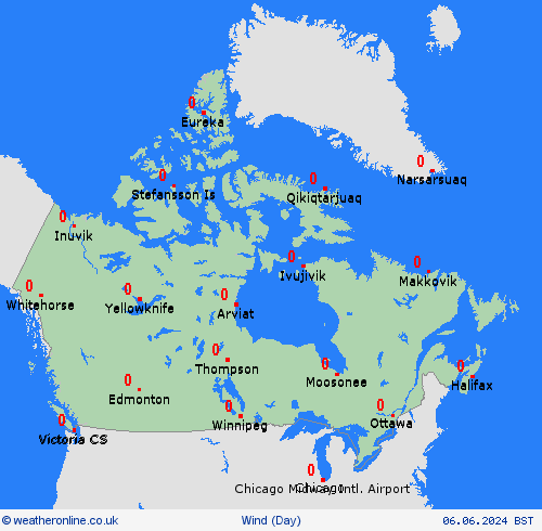 wind  North America Forecast maps