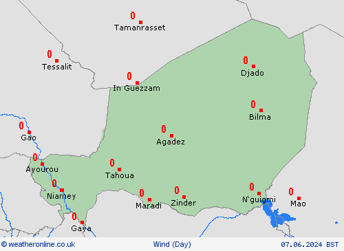 wind Niger Africa Forecast maps