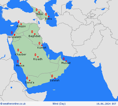 wind  Asia Forecast maps