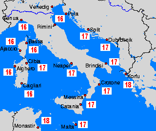Temperatura Mare Mediterraneo
