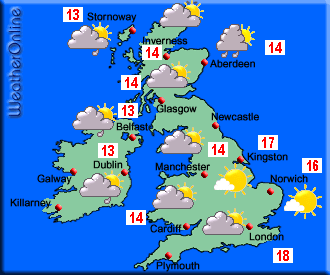 The latest uk weather forecast report. Click on online weather ...