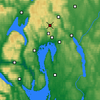 Nearby Forecast Locations - Bjornholt - Map