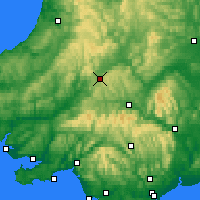 Nearby Forecast Locations - Cambrian Mountains - Map