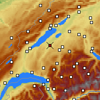 Nearby Forecast Locations - Payerne - Map