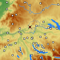 Nearby Forecast Locations - Hallau - Map