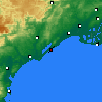 Nearby Forecast Locations - Sète - Map