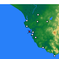 Nearby Forecast Locations - Cádiz - Map