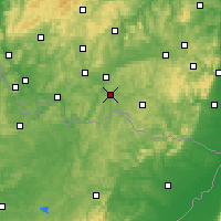 Nearby Forecast Locations - Zweibrücken - Map