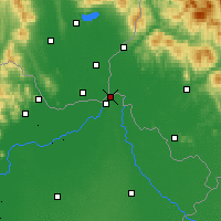 Nearby Forecast Locations - Záhony - Map