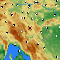 Nearby Forecast Locations - Kočevje - Map