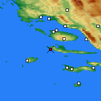 Nearby Forecast Locations - Hvar - Map
