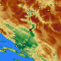 Nearby Forecast Locations - Mostar - Map