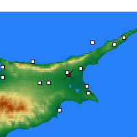 Nearby Forecast Locations - Lefkoniko - Map