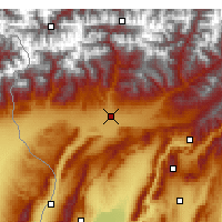 Nearby Forecast Locations - Dushanbe - Map