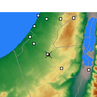 Nearby Forecast Locations - Beersheba - Map