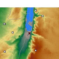 Nearby Forecast Locations - Ghor el Safi - Map