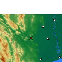 Nearby Forecast Locations - Kanchanaburi - Map