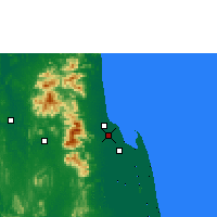 Nearby Forecast Locations - Nakhon Si Thammarat - Map