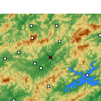 Nearby Forecast Locations - She Xian - Map