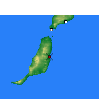 Nearby Forecast Locations - Fuerteventura - Map
