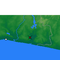 Nearby Forecast Locations - Adiaké - Map