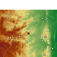 Nearby Forecast Locations - Mayiwane - Map