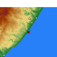 Nearby Forecast Locations - Port Edward - Map
