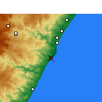 Nearby Forecast Locations - Durban - Map
