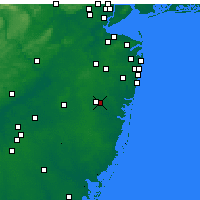 Nearby Forecast Locations - Lakehurst - Map