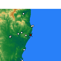 Nearby Forecast Locations - Ballina - Map