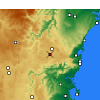 Nearby Forecast Locations - Moss Vale - Map