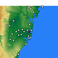 Nearby Forecast Locations - Sydney - Map
