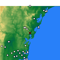 Nearby Forecast Locations - Gosford - Map