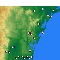 Nearby Forecast Locations - Mangrove Mountain - Map